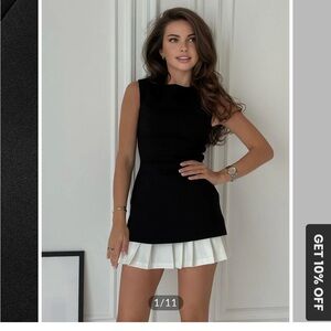 Stylish Two-Tone Sleeveless Dress NWT